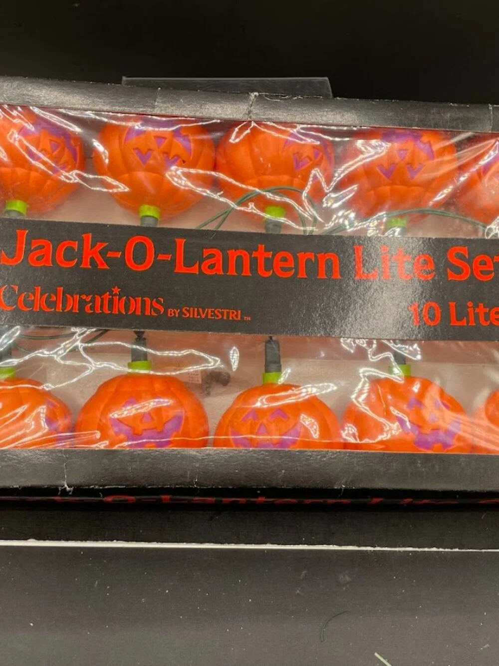 Celebrations by Silvestri Orange and Purple Jack-o-Lantern Halloween String Ligh